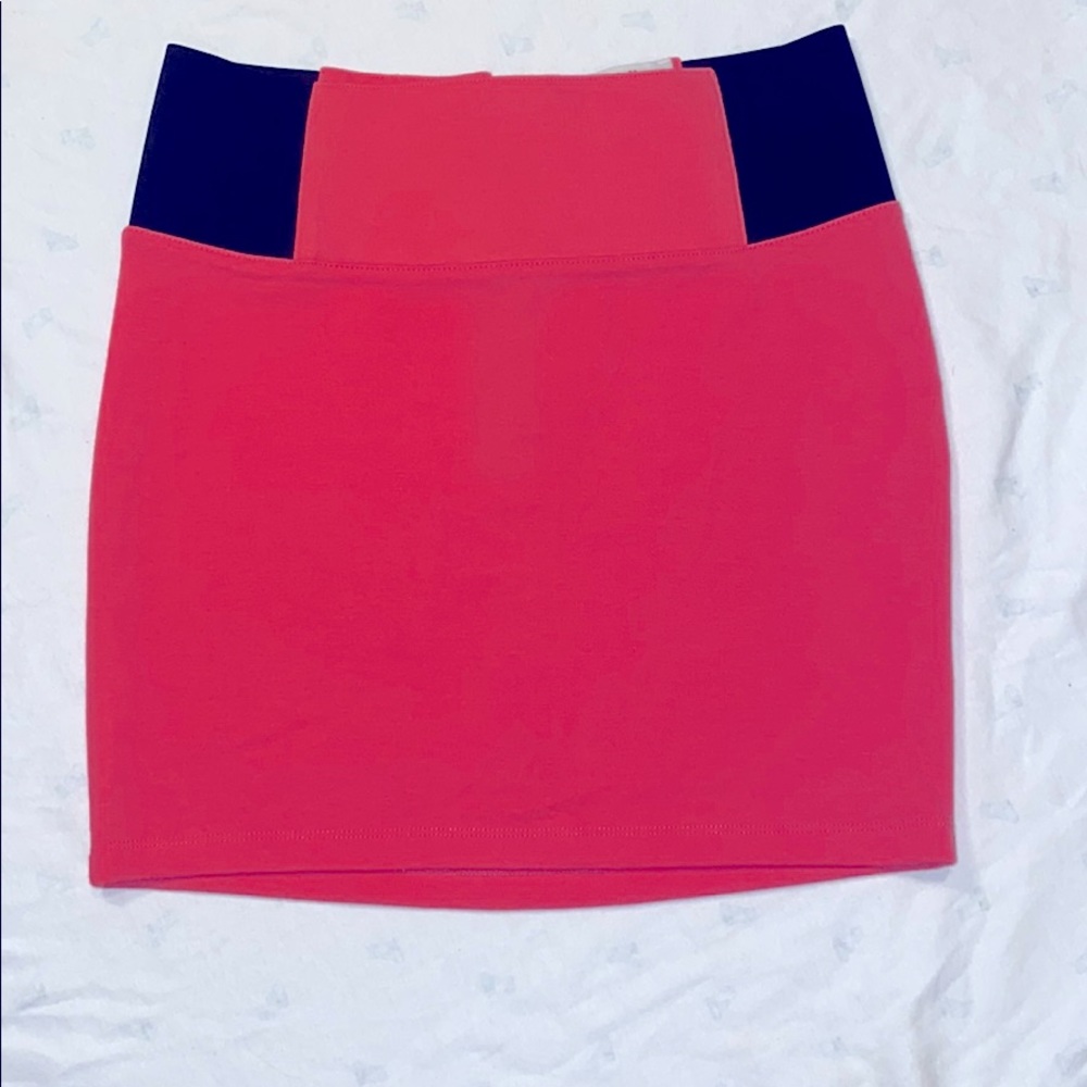 Coral Pink Mini Skirt